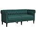 Divano Chesterfield A 2 Posti Verde Scuro In Tessuto - Foto miniatura 1