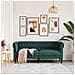 Divano Chesterfield A 2 Posti Verde Scuro In Tessuto - Foto miniatura 2