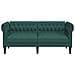 Divano Chesterfield A 2 Posti Verde Scuro In Tessuto - Foto miniatura 3