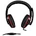 H12 Auricolare Cablato A Padiglione Giocare Nero, Rosso - Foto miniatura 3