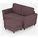 Divano Yasel 2 Posti Medio (due Sedute Da 70cm) + Pouf Misure Esterne L. 172 P. 145 Colore Prugna - Foto miniatura 1