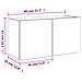 Mobile TV a Parete con Luci LED Grigio Sonoma 80x35x41 cm - Foto miniatura 10