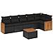 Set Divani Da Giardino Con Cuscini 7pz Nero Polyrattan - Foto miniatura 2