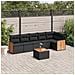 Set Divani Da Giardino Con Cuscini 7pz Nero Polyrattan - Foto miniatura 1