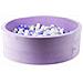 Ballenbak 130x40 Fluweel Zacht Paars Met Ballen 700 St. (wit, Parelmoer, Heide) - Foto miniatura 1