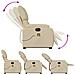 Poltrona Alzapersona Massaggiante Elettrica Crema In Tessuto - Foto miniatura 6