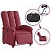 Lusso Casadino -  Poltrona Massaggiante Reclinabile Elettrica Rosso Vino Tessuto - Foto miniatura 5