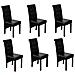 Sedie Da Pranzo 6 Pz Nere In Similpelle - Foto miniatura 2