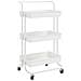 Carrello Da Cucina 3 Ripiani Bianco 42x35x85 Cm Ferro E Abs - Foto miniatura 1