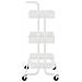 Carrello Da Cucina 3 Ripiani Bianco 42x35x85 Cm Ferro E Abs - Foto miniatura 3