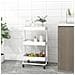 Carrello Da Cucina 3 Ripiani Bianco 42x35x85 Cm Ferro E Abs - Foto miniatura 7