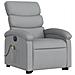 Poltrona Alzapersona Massaggi Elettrica Grigio Chiaro Tessuto - Foto miniatura 3