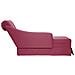Sdraio con Capezzale e Bracciolo Destro in Velluto Rosso Vino - Foto miniatura 5