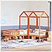 Giroletto con Panca e Tetto Cera 90x190 cm Legno Massello Pino - Foto miniatura 2