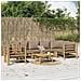 Set Salotto da Giardino 7pz con Cuscini Tortora Bambù - Foto miniatura 2