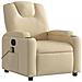 Poltrona reclinabile massaggiante in tessuto color crema - Foto miniatura 3