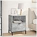 Comodino Grigio cemento 49 x 36 x 61 cm Legno multistrato - Foto miniatura 2