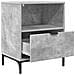Comodino Grigio cemento 49 x 36 x 61 cm Legno multistrato - Foto miniatura 5