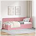 Cornice del letto ad angolo Rosa 90 x 190 cm Velluto - Foto miniatura 2