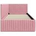 Cornice del letto ad angolo Rosa 90 x 190 cm Velluto - Foto miniatura 6
