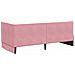Cornice del letto ad angolo Rosa 90 x 190 cm Velluto - Foto miniatura 7
