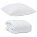 Duvet Estivo con Cuscino 2 pcs Bianco 155 x 200 cm Microfibra - Foto miniatura 1