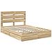 Letto con Contenitore con testiera Rovere Sonoma 150 x 200 cm - Foto miniatura 4