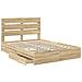 Letto con Contenitore con testiera Rovere Sonoma 150 x 200 cm - Foto miniatura 5