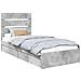 Letto con Contenitore con testiera Grigio cemento 75 x 190 cm - Foto miniatura 1