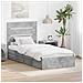 Letto con Contenitore con testiera Grigio cemento 75 x 190 cm - Foto miniatura 2