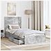 Letto con Contenitore con testiera Grigio cemento 75 x 190 cm - Foto miniatura 3
