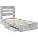 Letto con Contenitore con testiera Grigio cemento 75 x 190 cm - Foto miniatura 5
