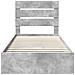 Letto con Contenitore con testiera Grigio cemento 75 x 190 cm - Foto miniatura 8