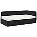 Cornice del letto ad angolo Nero 100 x 200 cm Velluto - Foto miniatura 1