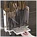 Porta Bacchette Da Parete - Organizzatore Utensili Da Cucina In Pet Con Sgocciolatoio E Ganci - Foto miniatura 2