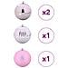 Set di Palle di Natale 4 pcs Rosa Plastica - Foto miniatura 3