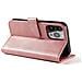 Custodia Portafoglio Con Supporto Per Iphone 15 Pro, Custodia Magnetica - Rosa - Foto miniatura 1