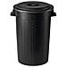 Bidone Giardino, Polietilene, Riciclabile. Coperchio Non Incluso. Nero 50 Lt - Foto miniatura 2