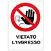 Cartello segnaletica in plastica Vietato L'Ingresso cm 30x20 - Foto miniatura 1