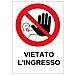Cartello segnaletica in plastica Vietato L'Ingresso cm 30x20 - Foto miniatura 2