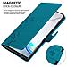 Custodia Compatibile Con Samsung Galaxy Note 10 In Blu Fiore - Coperchio Protettivo In Design Floreale Con Chiusura Magnetica, Funzione Stand E Slot Per Carte - Foto miniatura 3