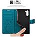 Custodia Compatibile Con Samsung Galaxy Note 10 In Blu Fiore - Coperchio Protettivo In Design Floreale Con Chiusura Magnetica, Funzione Stand E Slot Per Carte - Foto miniatura 8