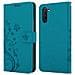 Custodia Compatibile Con Samsung Galaxy Note 10 In Blu Fiore - Coperchio Protettivo In Design Floreale Con Chiusura Magnetica, Funzione Stand E Slot Per Carte - Foto miniatura 10