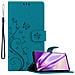 Custodia Compatibile Con Samsung Galaxy Note 10 In Blu Fiore - Coperchio Protettivo In Design Floreale Con Chiusura Magnetica, Funzione Stand E Slot Per Carte - Foto miniatura 1