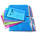 1494 A4 Foolscap Vivida Trasparente Popper Portafoglio - Colori Assortiti - Confezione Da 20 - Foto miniatura 1