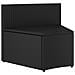 Set Divani da Giardino 4 pz con Cuscini in Polyrattan Nero - Foto miniatura 6