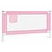 Sponda Letto di Sicurezza per Bambini Rosa 160x25 cm Tessuto - Foto miniatura 2