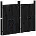 Ante Da Cucina Da Esterno 2pz Nere 50x9x82cm Legno Massello Di Pino - Foto miniatura 2