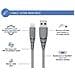 Cavo Usb A/lightning Ultra Rinforzato 1,2 M - 2,4 A, Grigio - Foto miniatura 3