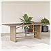Tavolo Da Giardino Con Piano Vetro Beige 190x80x74cm Polyrattan - Foto miniatura 1